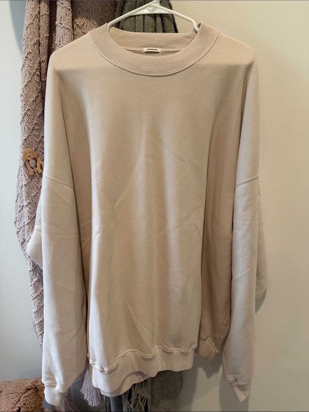 Women’s Crewneck Sweatshirt — Beige Neutral